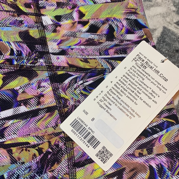 NWT Lululemon Pace Rival High-Rise Crop 22" *SeaWheeze - Picture 7 of 7